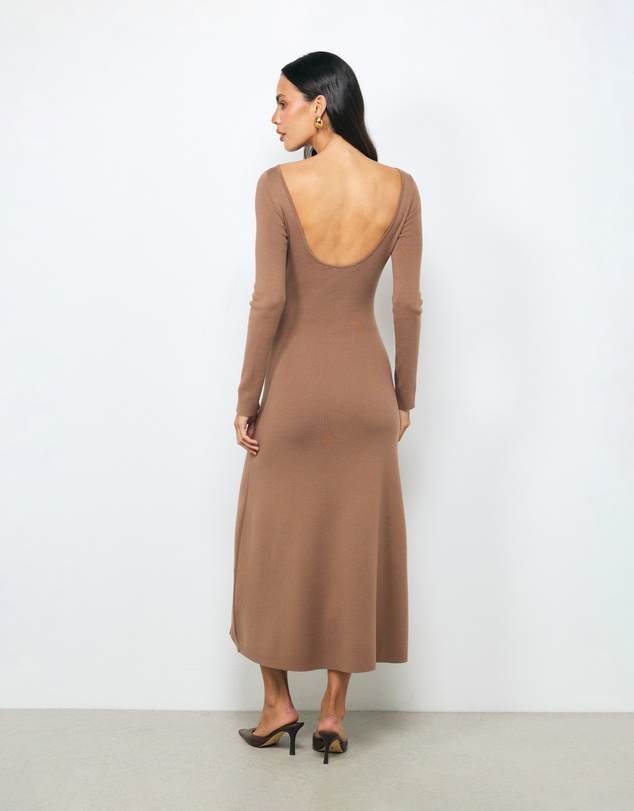 AERE - Nori Panelled Knit Midi Dress