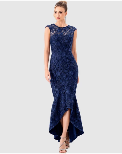 Bariano - Freida Lace Hi Lo Dress