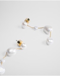 Country Road - Lila Freshwater Pearl Long Drop Earring