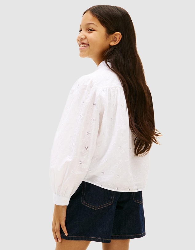 Tommy Hilfiger - Regular Fit Broderie Anglaise Shirt - Teens