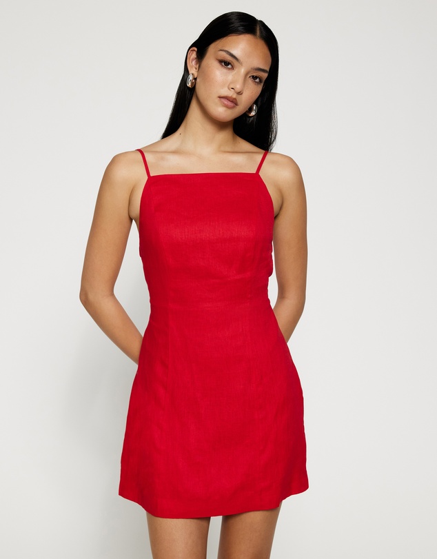 Lover - Josephine Linen Mini Dress