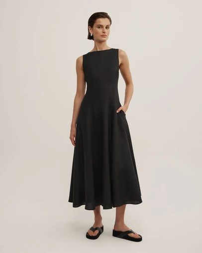 Witchery - Linen Panel Midi Dress