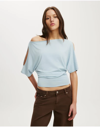 Cotton On - Sonny Cold Shoulder Short Sleeve