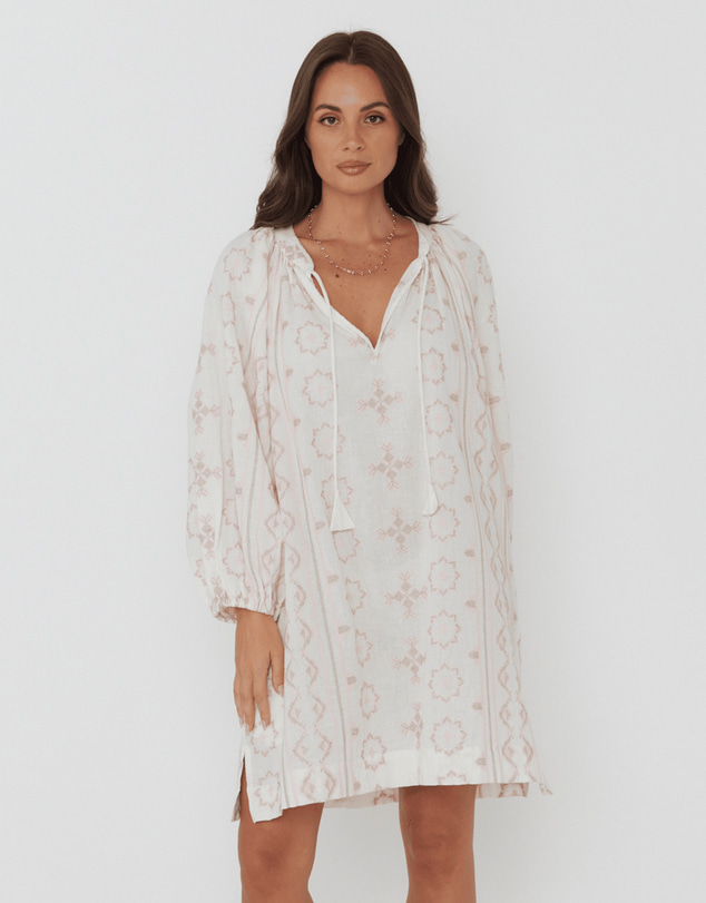 ALEXANDRA - Twill Dress Ivory