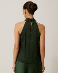 Tussah - Ruby Satin Halter Top