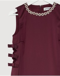 Revibe - Repaired Self Portrait Satin Cut Out Mini Dress - AU 10