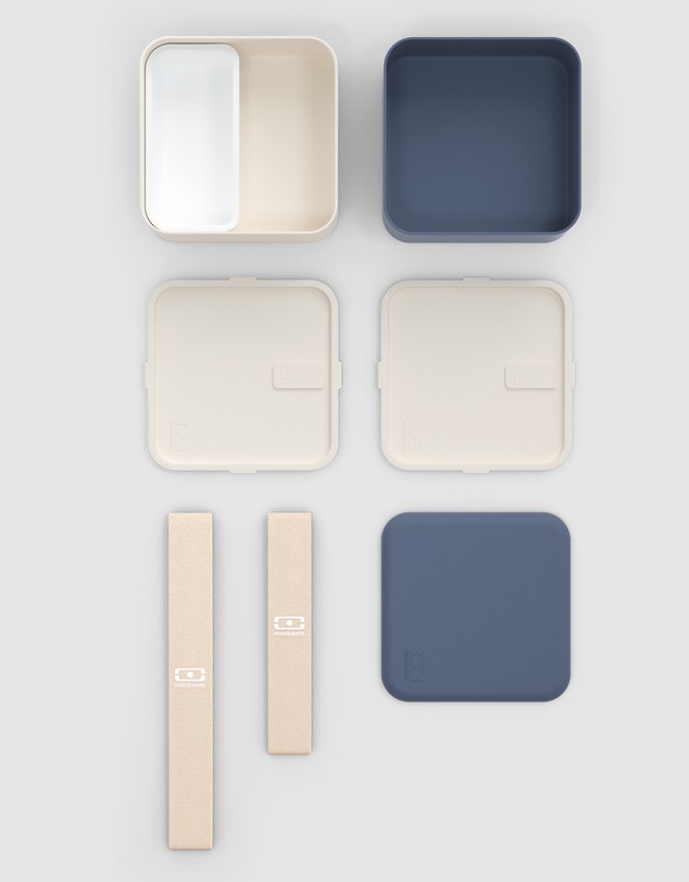Monbento - Monbento Mb Square Bento Box - Blue Natural
