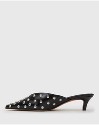 Betts - Lia Low Heel Studded Mules