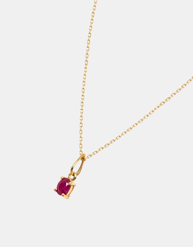 Luna Rae - Solid Gold - Ruby Necklace