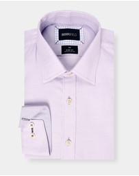 Brooksfield - Tonal Textured Slim Fit Dress Shirt