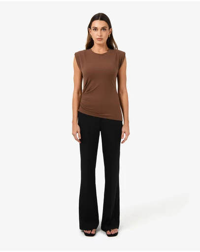 Forcast - Sarah Padded Ruched Jersey Top