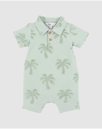Bebe by Minihaha - Ivan Tropical Trees Polo Romper - Babies
