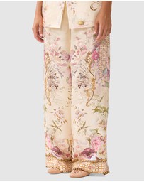 Camilla - Wide Leg Waisted Pants