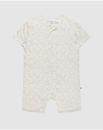 Kynd Baby - Day Or Night Onesie Short Sleeve in Rabbit