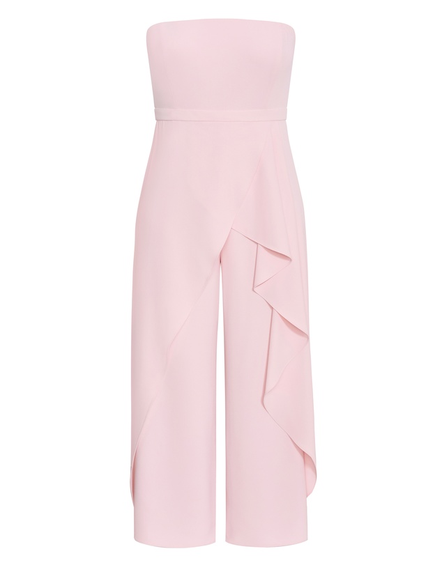 City Chic - Plus size Attract Strapless Jumpsuit - heavenly pink