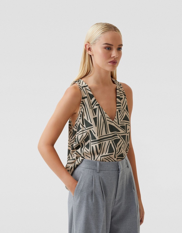 Oxford - Milka Geo Print Top