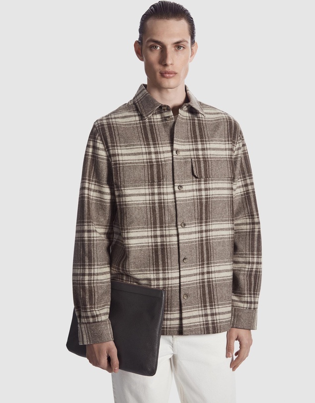 COS - Checked Wool-Flannel Overshirt