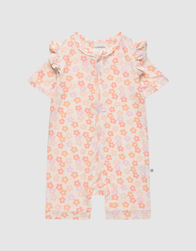 Kynd Baby - Frill Short Sleeve Onesie in Blooms
