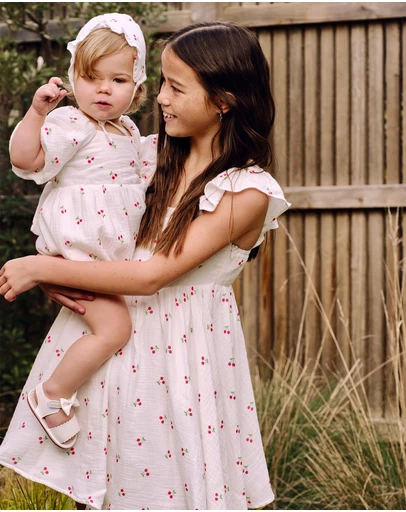 Bardot Junior - Clea Cherry Mini Dress - Kids-Teens