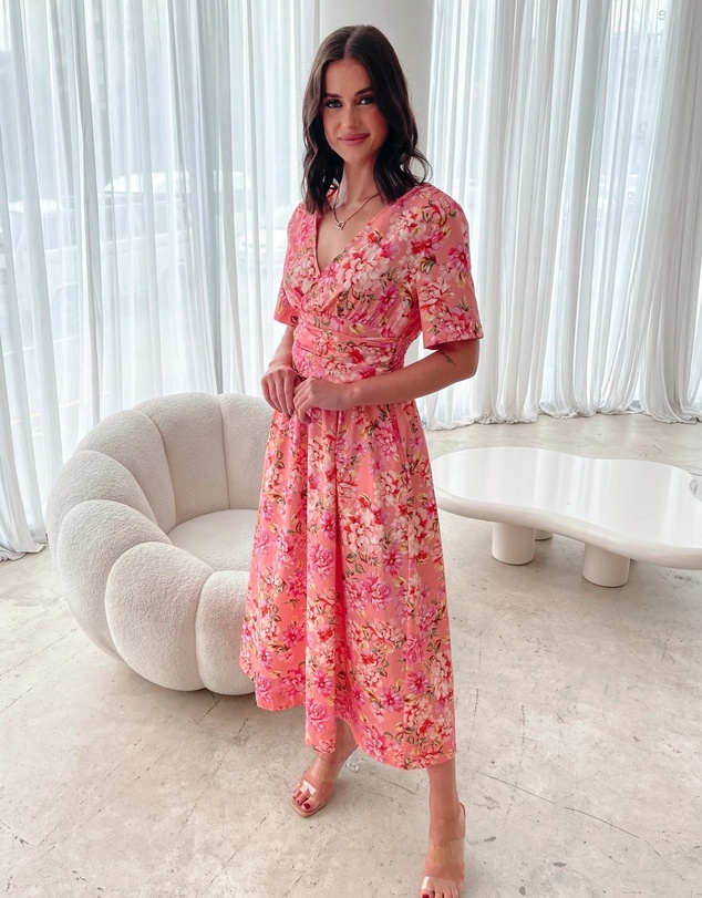Esther & Co - Tivona Dress - Peach Blossom