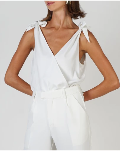 Lydan The Label - Double Bow Bodysuit Top