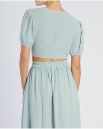 Amelius - Saloma Linen Crop Top