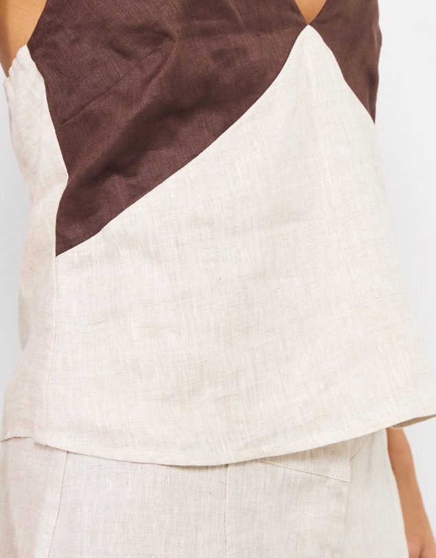 AERE - Zoe Contrast Halter Top