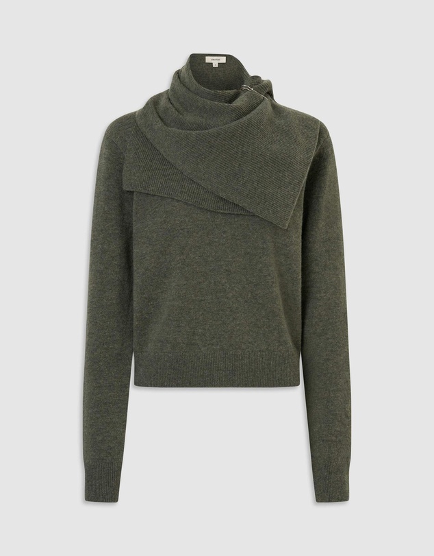 Oroton - Wrap Scarf Knit Jumper