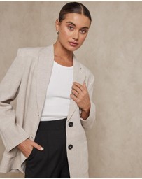 AERE - Oversized Linen Blazer