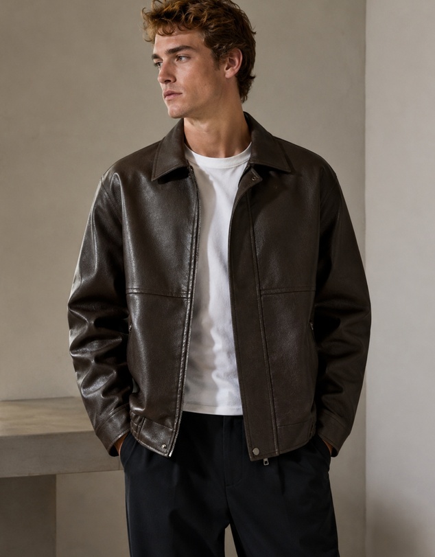 KAJA Clothing - Hudson Leather Bomber Jacket
