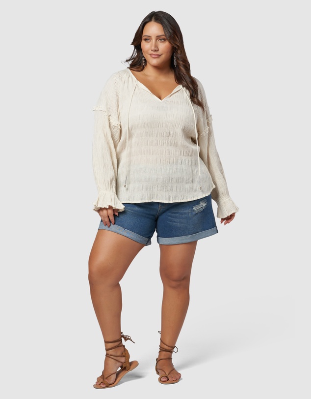 The Poetic Gypsy - Paros Textured Blouse