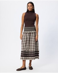 Damson Madder - Ava Ruffle Midi Skirt