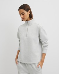 Country Road - Australian Good Earth Cotton Zip Neck Sweat