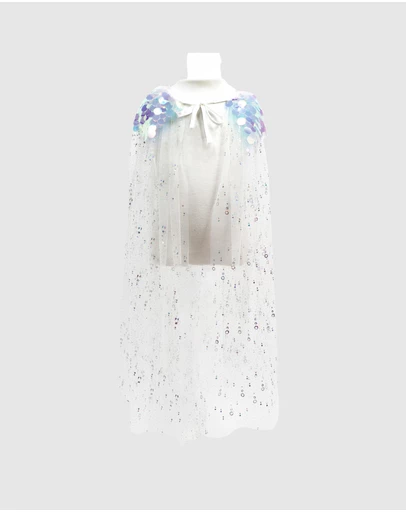 Pink Poppy - Christmas Holiday Shimmering Angel Party Cape