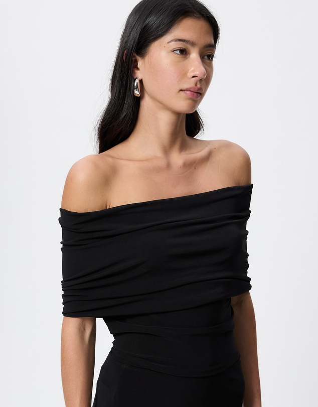 Norma Kamali - Sleeveless Cowl Neck Hooded Bodysuit