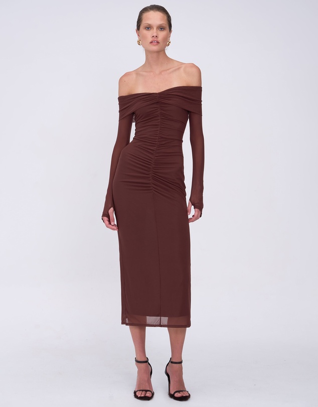 Suboo - Christy Mesh Off Shoulder Midi