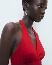 M.N.G - V-Neck Top With Open Back