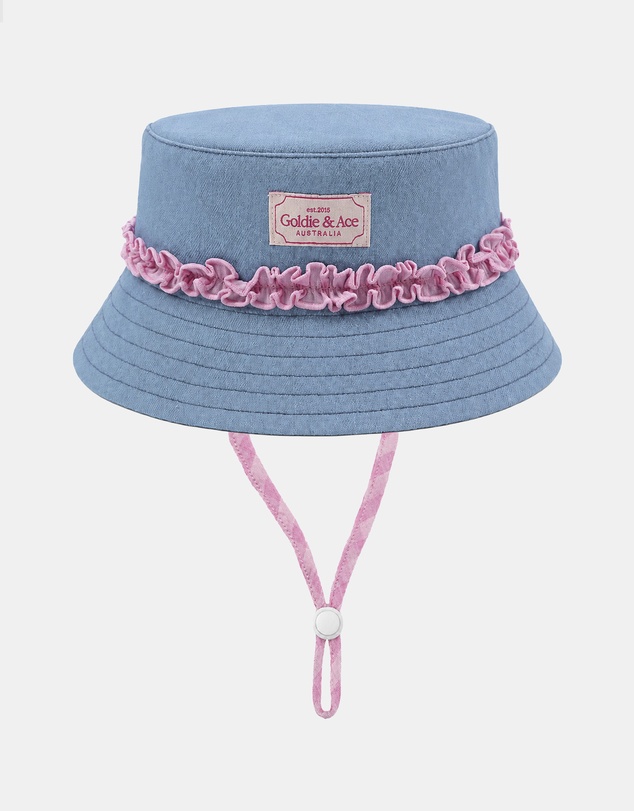 Goldie + Ace - Chambray Gingham Bucket Hat - Babies-Kids