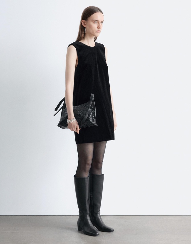 & Other Stories - Open Back Velvet Mini Dress