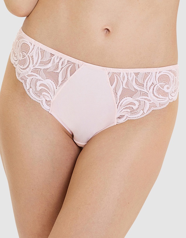 Sans Complexe - Carla Satin Microfibre & Lace Bikini Brief
