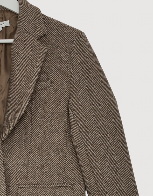 Revibe - Repaired AERE Opal Wool Blend Relaxed Blazer - AU 6
