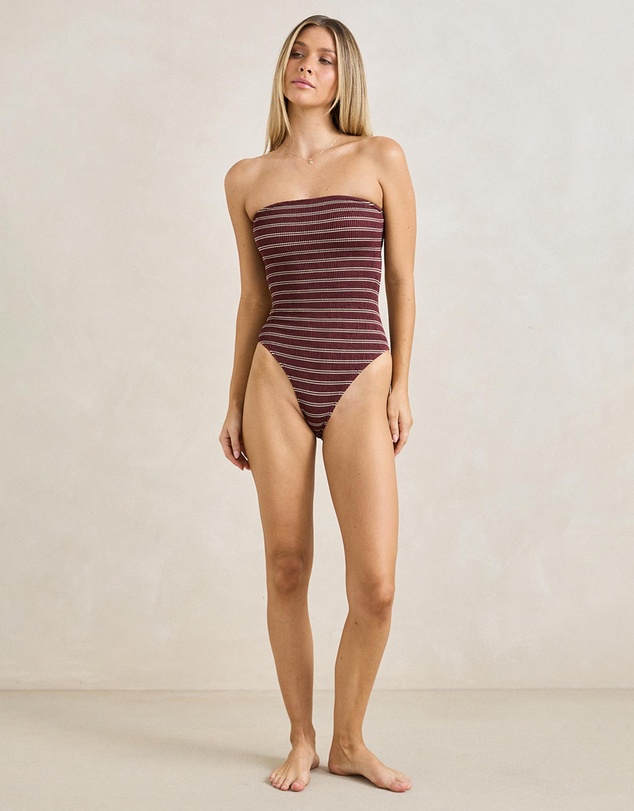 Rhythm - Sol Stripe Strapless One Piece