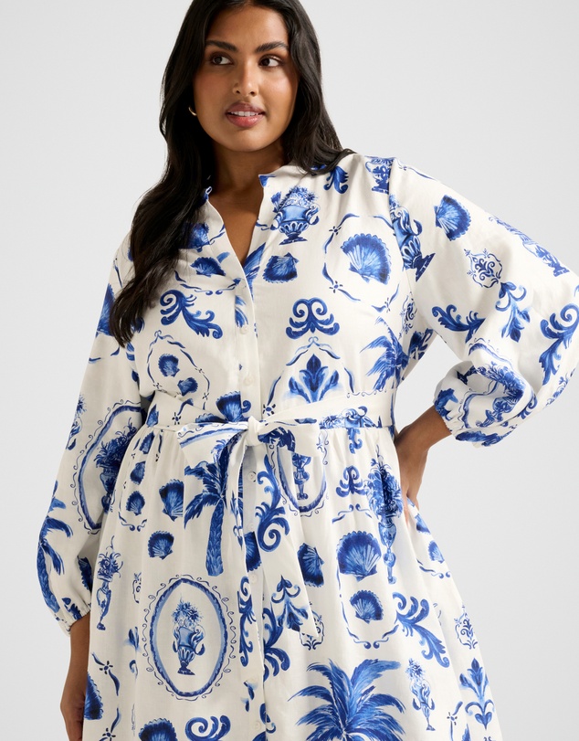 Forever New Curve - Lynda Curve Button Through Mini Dress