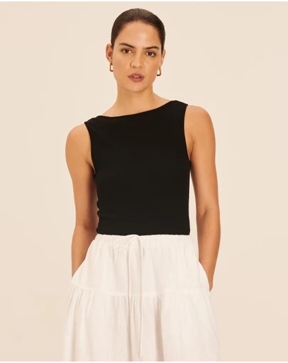 AERE - Cotton Boat Neck Tank