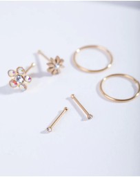 Lovisa - Gold Flower Nose Jewellery 6-Pack