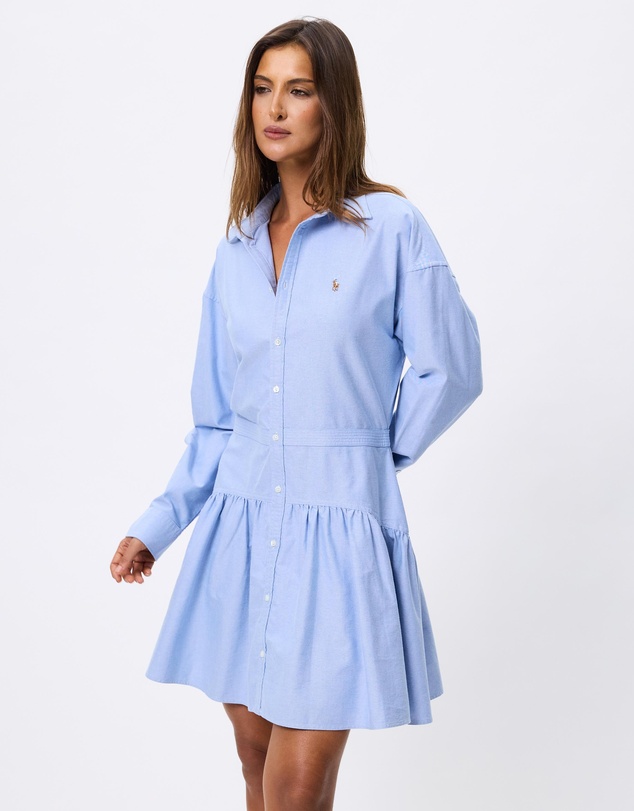 Polo Ralph Lauren - Cotton Oxford Paneled Shirtdress - ICONIC EXCLUSIVE
