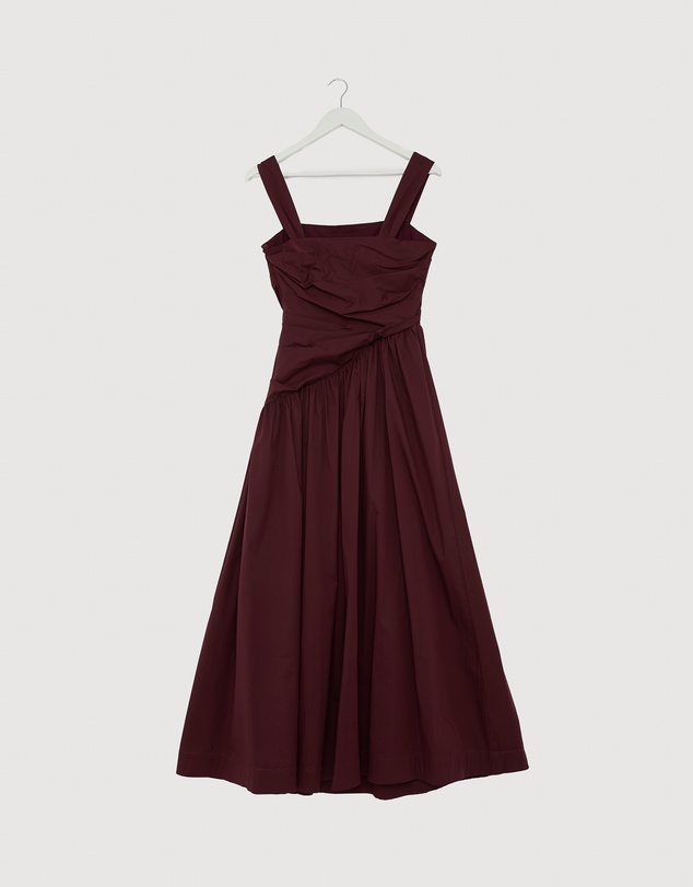 Revibe - Repaired AERE Kylara Ruched Midi Dress - AU 10