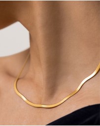 SAINT VALENTINE - Sphinx 3mm Snake Chain Necklace - Gold