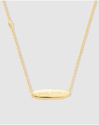 Wanderlust + Co - Baguette Pave Gold Necklace