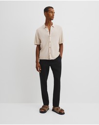 Country Road - Short Sleeve Cotton Linen Knit Shirt